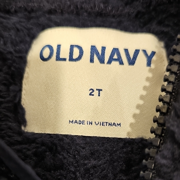 Old Navy Blue Fleece Hoodie Sweatshirt - Picture 2 of 4